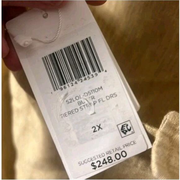 NWT Eileen Fisher Washed‎ Linen Delave Tiered Sundress 2X Cottagecore Lagenlook - Picture 3 of 6